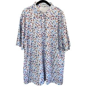 Criquet Mens Golf Polo Shirt Size XXL Novelty Print
